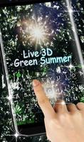Live 3D Green Summer Keyboard Theme capture d'écran 1