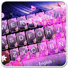 Live 3D Pink Falling Sakura Keyboard Theme