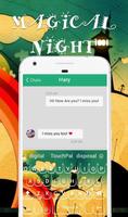 Magical Night Keyboard Theme captura de pantalla 3