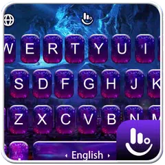 Baixar Purple Neon Galaxy Keyboard Theme APK