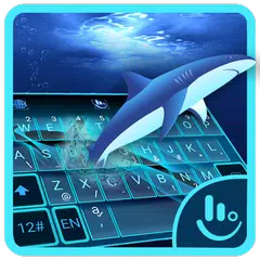 Neon Shark Keyboard Theme