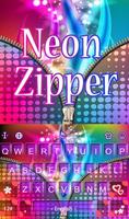 Neon Zipper Affiche