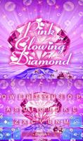 Pink Glowing Diamond Affiche