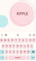 Pink Ripple Keyboard Theme poster