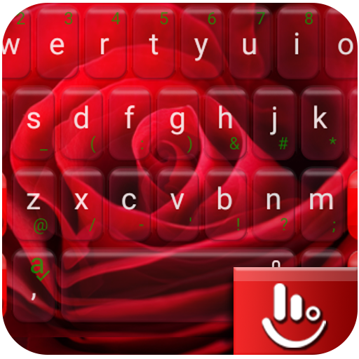 Red Velentine Rose Keyboard Theme