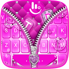 Purple Diamond Zipper Keyboard Theme icône