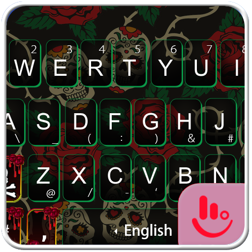 Skull & Rose Keyboard Theme