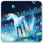 Mysterious Silver Galaxy Unicorn Keyboard Theme-icoon