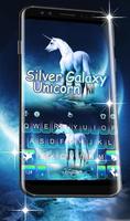 Mysterious Silver Galaxy Unicorn Keyboard Theme 海報