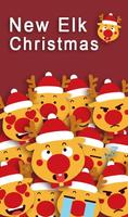 Cute Elk Christmas Keyboard Sticker poster