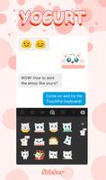 Cute Yogurt Keyboard Sticker poster