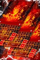 Red Fire Keyboard Cartaz