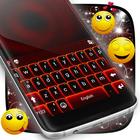 النيون الأحمر لوحة المفاتيح أيقونة
