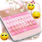 ikon Keyboard Tema Merah Muda