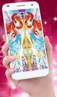 Winx Zipper Lock Screen Affiche