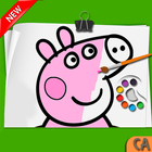 Peppa Pig Coloring book ícone