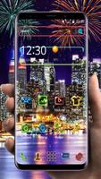 Poster Colorful Neon City Theme
