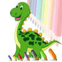 Dragon Dinosaur Coloring Touah poster