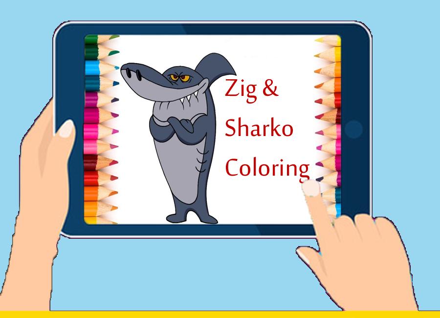 zig  ѕhаrkо coloring book hd  coloring pages for android