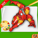 Iron-man Coloring pages :Superheroes Coloring book APK