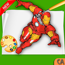 APK Iron-man Coloring pages :Superheroes Coloring book