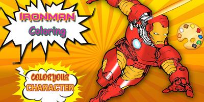 Iron-man Coloring pages :Superheroes Coloring book ポスター