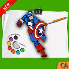 Superheroes Coloring pages : Kids Coloring games APK Herunterladen