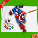 APK Superheroes Coloring pages : Kids Coloring games