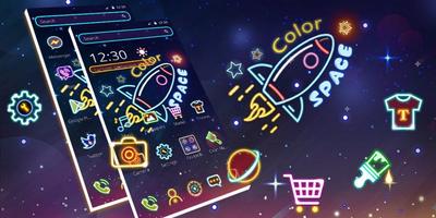 Color Space Rocket Theme screenshot 3