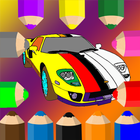 Coloring fabulous cars icon