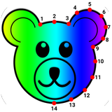 Dot To Dot To Cartoon Colouring Puzzle icon