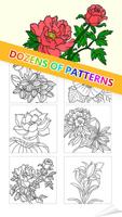 Flower Coloring Book: Votre jardin coloré Affiche