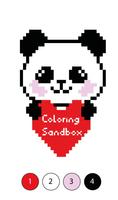 Coloring Sandbox: Colour by Number Book -Pixel Art Affiche