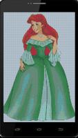 Princess Pixel Art Sandbox Color By Number Drawing Poster