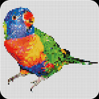 Pet Sandbox Color By Number Draw kitten Pixel Art-icoon