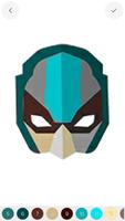 Superhero Stickers Mask Color By Number Book Page Plakat