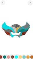 Superhero Stickers Mask Color By Number Book Page 스크린샷 1
