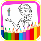 Coloring Princess for Fro zen آئیکن