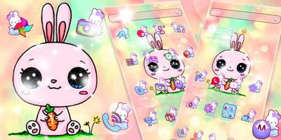 Colorful Cartoon Bunny Theme screenshot 3