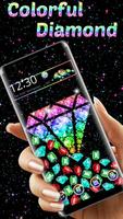 Colorful Neon  Diamond Gravity Theme Poster