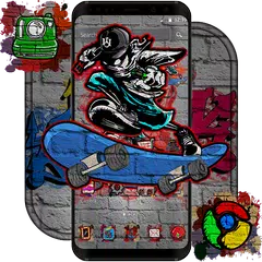 Colorful Skate Graffiti Theme APK download