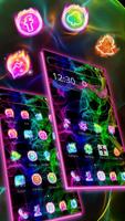 Colorful Smoke Neon Light Theme ảnh chụp màn hình 1