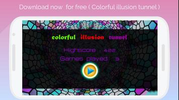 super 3D  colorful illusion tunnel imagem de tela 3