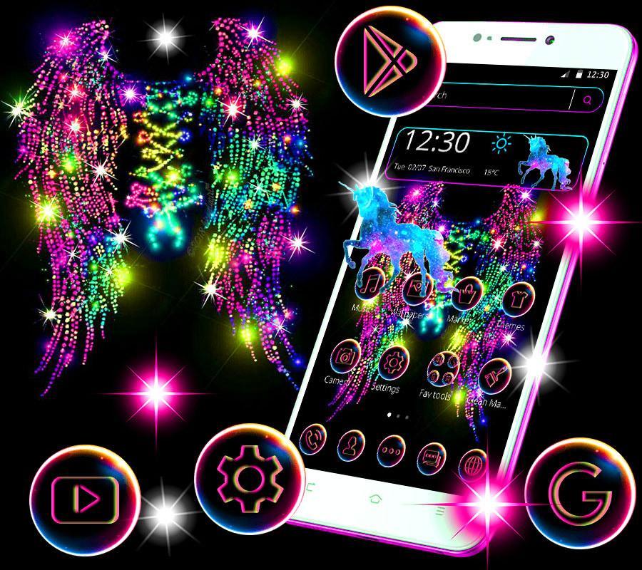 Colorful Unicorn Feather Theme APK for Android Download