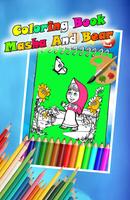 Coloring Book For Masha And Bear Affiche