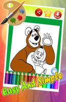 Coloring Book For Masha And Bear syot layar 1