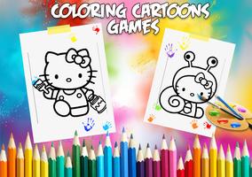 Coloring Kitty Page Game स्क्रीनशॉट 3
