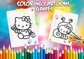 Coloring Kitty Page Game スクリーンショット 1