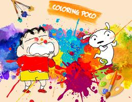 🎨 Coloring Shin Chann Page Game Plakat