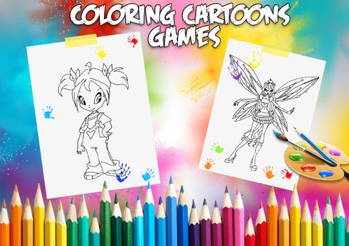 Coloring Winx Club Page Game Poster
